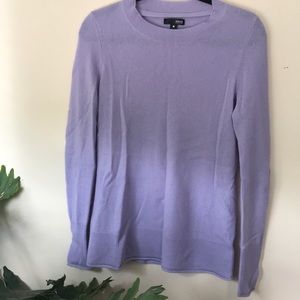 Aqua cashmere sweater. Lavender. Size small.